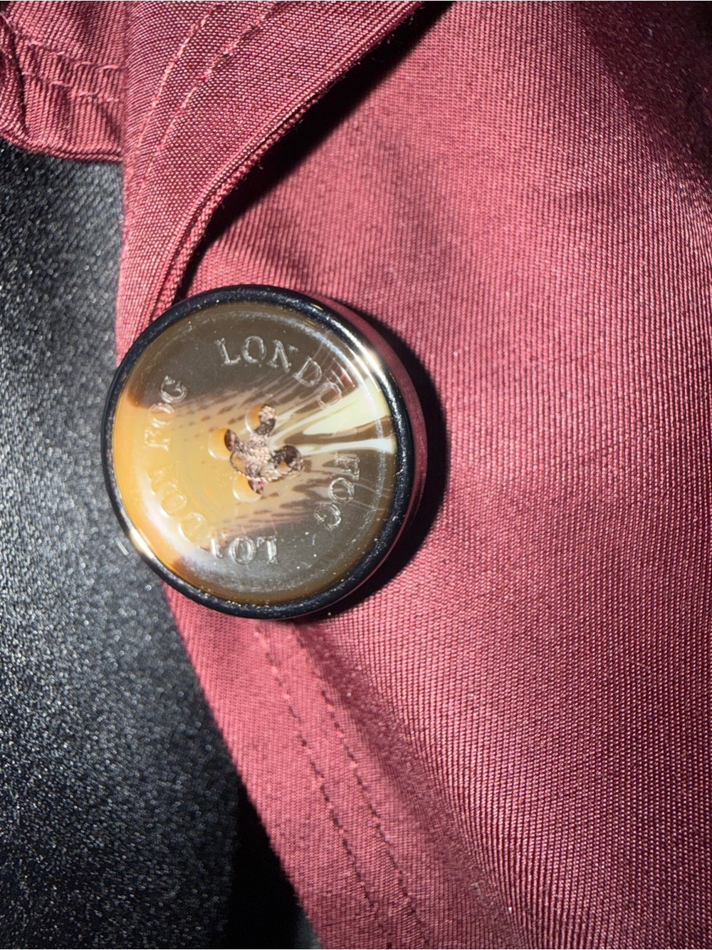 London Fog Women's Deep Burgundy Trench Coat - Picture 8 of 8